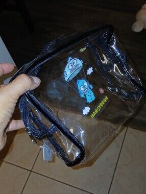 #Sanrio #Hangyodon BIG #Clear #Travelpouch - Yellow & Blue